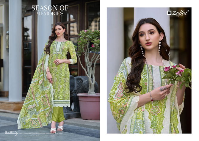 Farhana Vol 7 By Zulfat Pakistani Printed Pure Cotton Dress Material Wholesale Shop In Surat